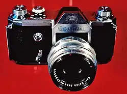 Zeiss Ikon Contax S with the world's first roof pentaprism on a single-lens reflex camera.