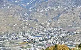 Conthey as seen from Nendaz