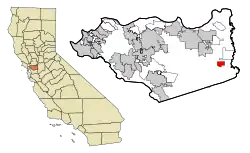 Location in Contra Costa County and the state of California