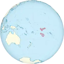 Location of the Cook Islands