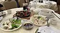 Cooked geoduck (right) at a Chinese restaurant in Sunnyvale