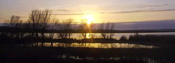 A spring sunset over the Shannon in April, taken from Coonagh
