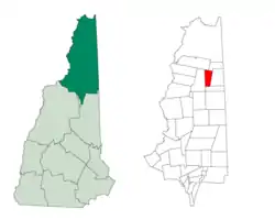 Location in Coös County, New Hampshire