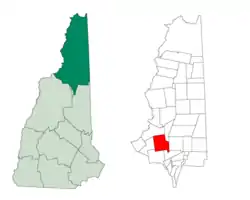 Location in Coos County, New Hampshire