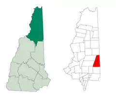 Location in Coös County, New Hampshire