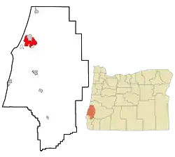 Location in Oregon