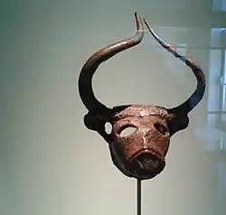 Bull's head, made of copper in the early period of Dilmun (ca. 2000 BC), Bahrain.