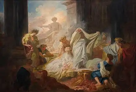 Coresus and Callirhoe, oil sketch. Musée des Beaux-Arts d'Angers.