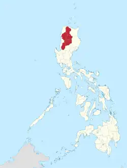 Map of the Philippines highlighting the Cordillera Region