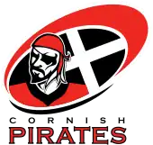 Cornish Pirates RFC logo showing the Saint Piran's Flag