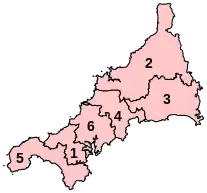 Proposed Revised constituencies in Cornwall