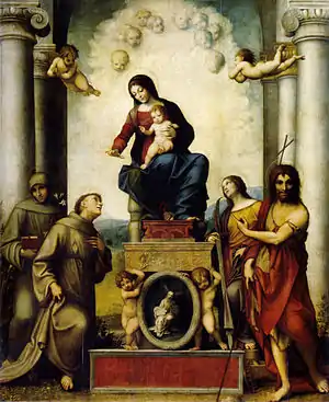 Correggio, San Francesco Madonna, 1514–1515, Gemäldegalerie, Dresden