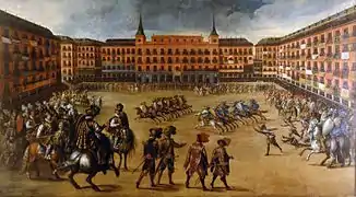 Fiestas en la Plaza Mayor de Madrid, by Juan de la Corte.