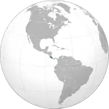 Costa Rica (orthographic projection)