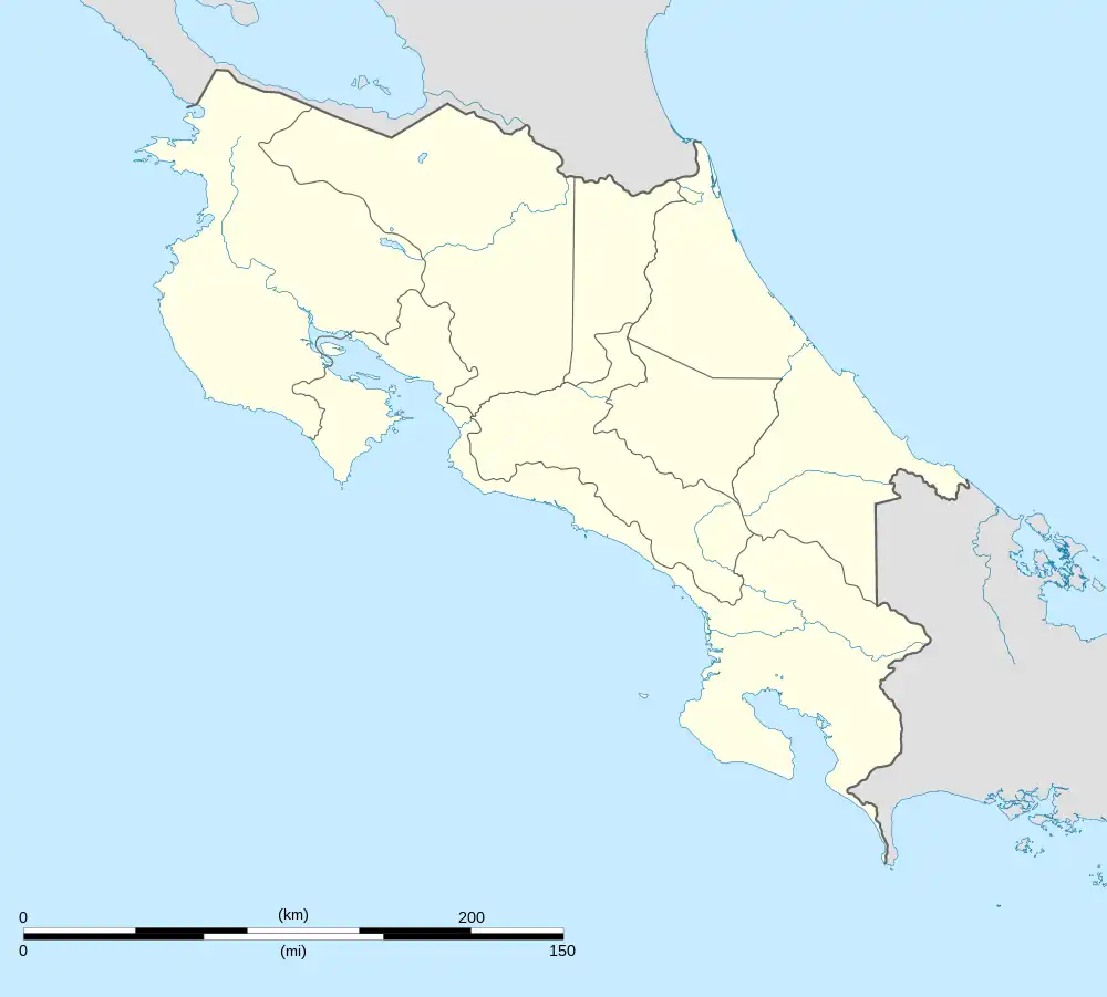 Guápiles district location in Costa Rica