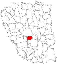 Location in Galați County