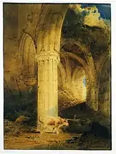 Ruins of Rievaulx Abbey, Yorkshire (1803), Victoria and Albert Museum