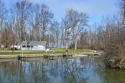 Docks on the southern shore of Grand Lake St. Marys