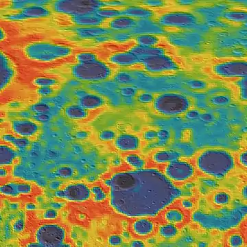 Gravity map based on GRAIL