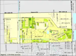 U.S. Census Bureau map showing CDP boundaries