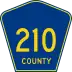 County Road 210 marker