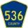 County Route 536 marker