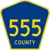 County Route 555 marker