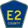 County Road E2 marker