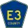 County Road E3 marker