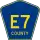 County Road E7 marker