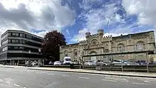 County Hall (1841 original incorporating council chamber to right, 1973 office extension to left)