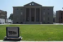 the courthouse with its clock tower