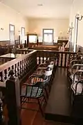 Restored courtroom in the old courthouse