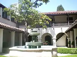 The historic Temple Mansion and gardens at the Workman and Temple Family Homestead Museum in City of Industry