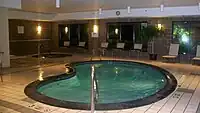 A Courtyard by Marriott pool in Albany, New York