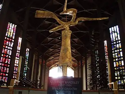 Cuthbert Bardsley Cross at Coventry Cathedral, 1962.