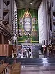 Graham Sutherland's Christ tapestry in the rebuilt Coventry Cathedral; 1962.