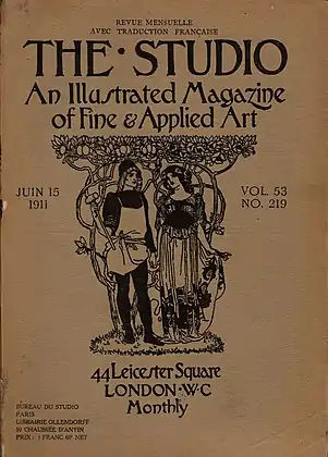 Cover of the Paris edition of The Studio, volume 53 no. 219, June 1911