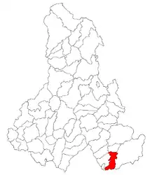 Location in Harghita County