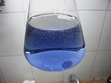 A very dilute solution of chromium peroxide