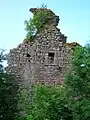 The South facing wall of the keep