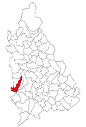 Location in Dâmbovița County