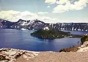 Crater Lake and Wizard Island in 1997