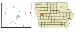 Location of Westside, Iowa