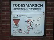 On a Buchenwald Todesmarsch (death march) route historical marker