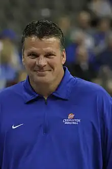 Greg McDermott, head coach of the Creighton Bluejays men's basketball program