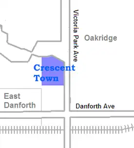 Position of Crescent Town