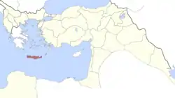 Crete within the Ottoman Empire in 1895