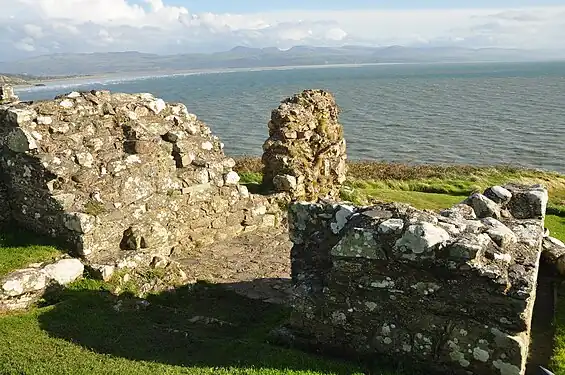 The outer gatehouse from the outer ward, looking south-west