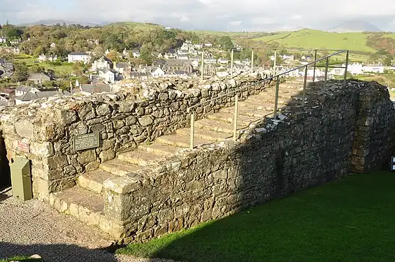 The ramp to the north tower